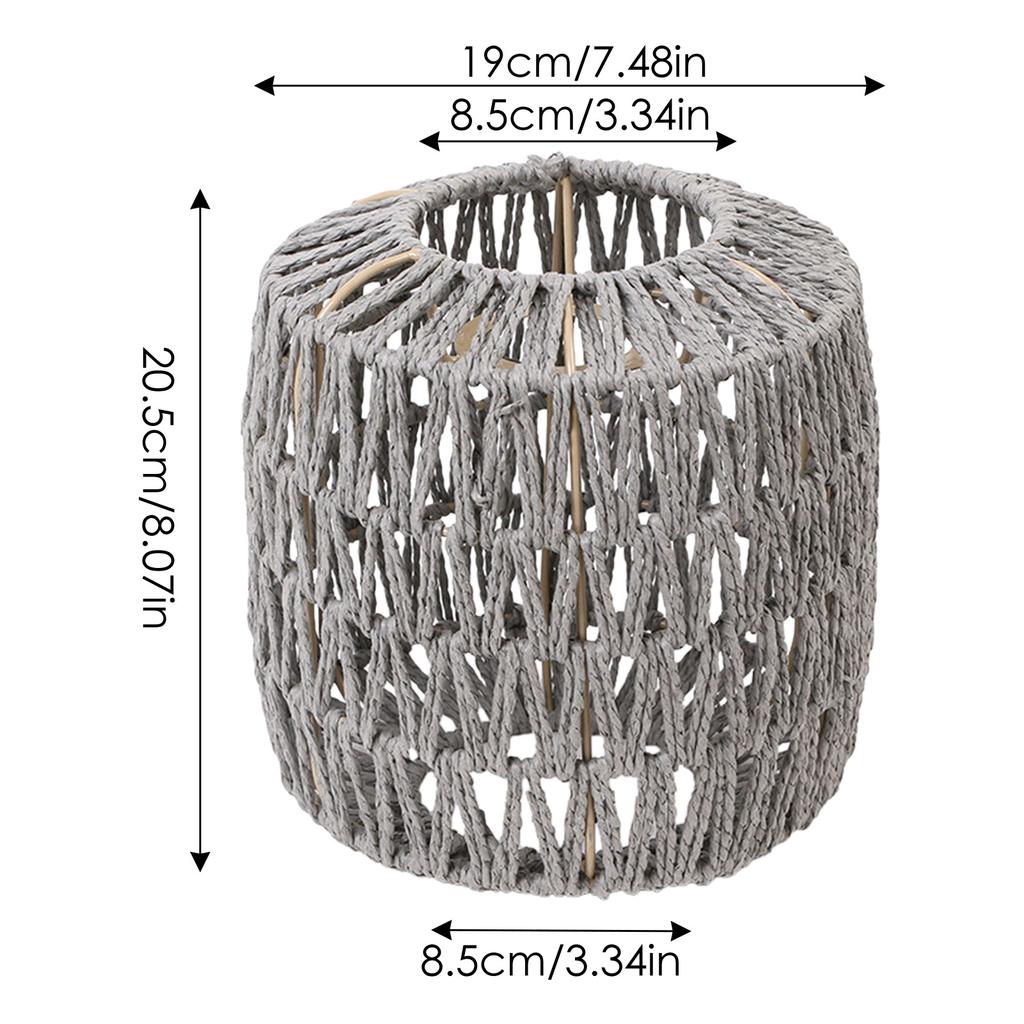 Lamp Shade Cover Light Woven Pendant Chandelier Rattan Ceiling Lampshade Shades Cage Weaving Rustic Replacement Farmhousewicker