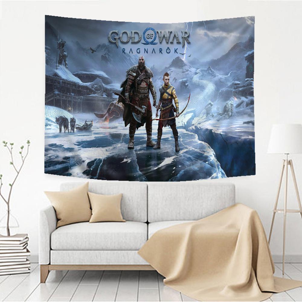 God of War Tapestry Floor Mat NonSlip Laundry Room Mat Laundry Decor Balcony Child Living Room Household Carpets