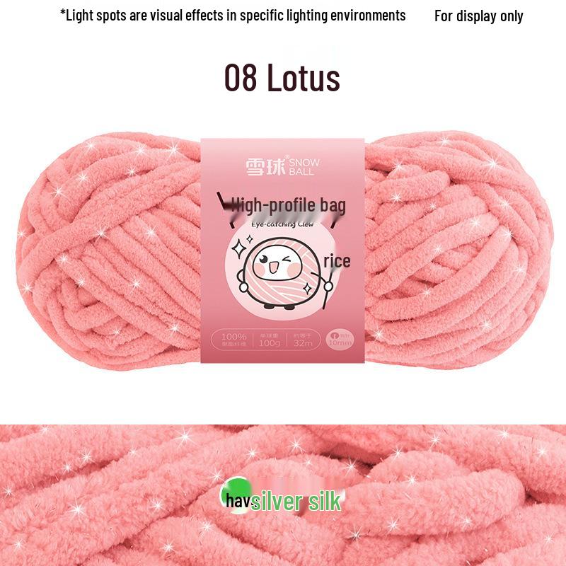 Vibrant No. 8 Ice Silk Yarn for DIY Knitting: Perfect for Scarves, Blankets, Dolls, Crochet Slippers & Chunky Projects