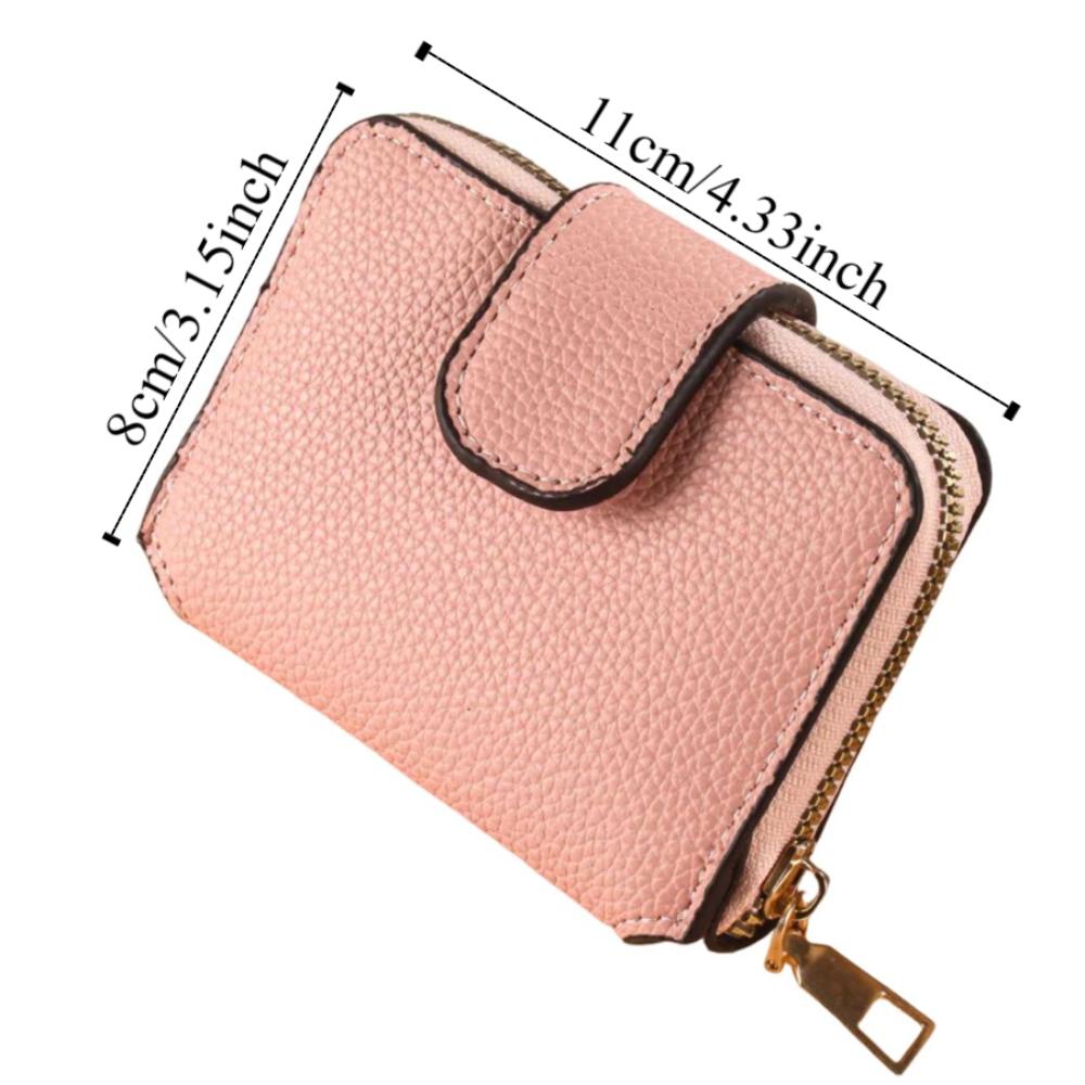 PU Leather Women's Wallet Solid Color Zipper Coin Purse Gift Mini Coin Pocket  Unisex