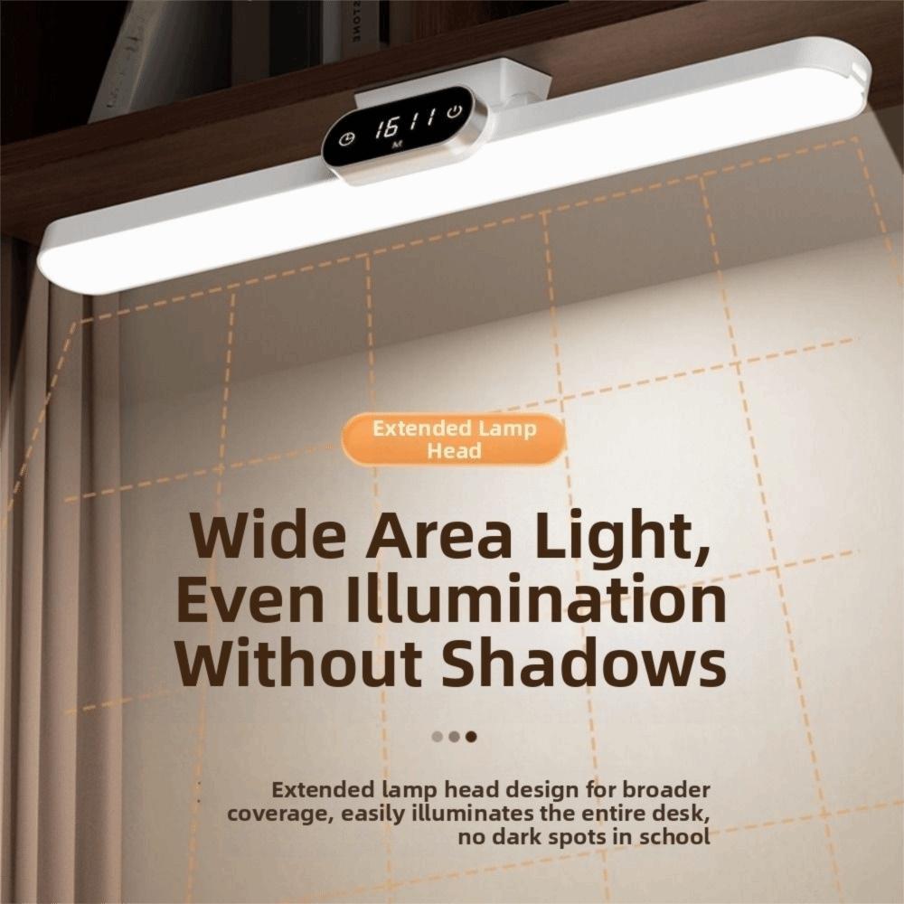 Time Display Reading Table Lamp USB Rechargeable Night Light LED Desk Lamp Bedroom Lighting