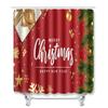 Christmas Shower Curtain Toilet Four-Piece Floor Mat Bathroom Absorbent Non-Slip Door Mat Carpet Bathroom Absorbent Foot Mat