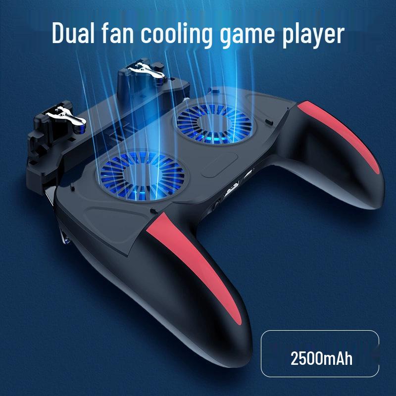 New Hot-Selling Six-Finger Mobile Game Controller with Fan Cooling & Gun Pressure Feature