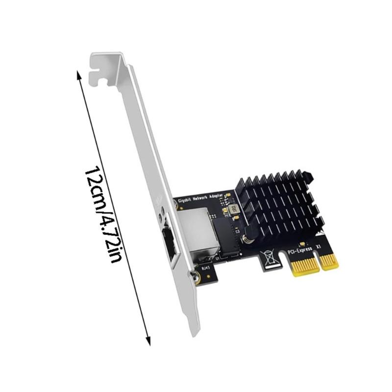 PCIe Netzwerkkarte PCIe zu 1000Mbps Gigabit Ethernet Netzwerkadapter, Unterstützt Win 11/10/8.1/8/7, Win Server