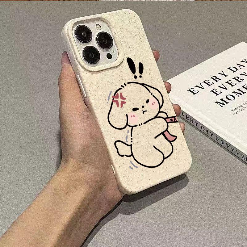 Coque Souple Chiot en Colère pour iPhone 17, 16 Pro Max, 15 Pro, 14, 13 Housse Mignonne pour Apple