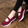 Neue atmungsaktive Damen-Freizeitschuhe aus Fliegenstrick-Mesh für Frühling und Sommer, Keilabsatz-Plateau-Luftkissenschuhe, Damenschuhe in Übergröße, Einzelne Schuhe