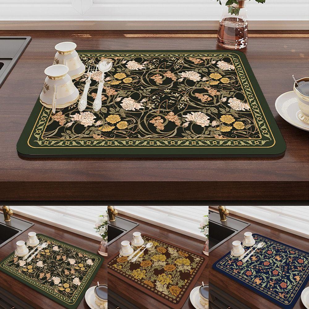 

Нескользящий обеденный коврик в стиле фэнтези, коврик для посуды, модный сушильный коврик для столовых приборов, коврик для ванной комнаты, столешница 40x50cm-C