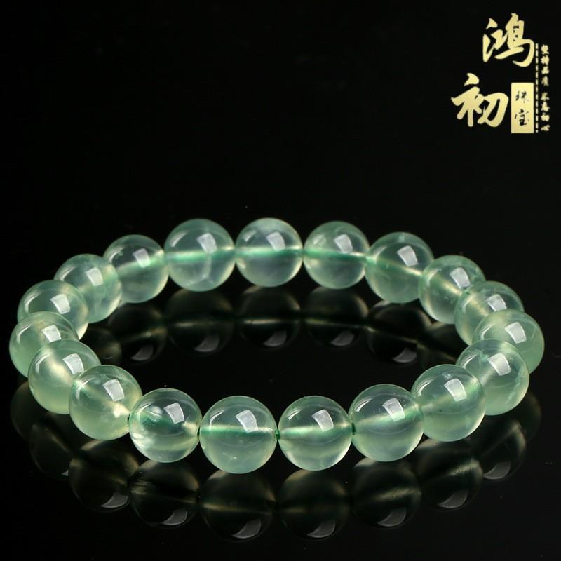 

Hongchu Crystal Natural7A Grade A Prehnite Loose Beads Round beads Semi-Finished Products DIY Decorative beads Beaded 4~4.8mm/Strip（90Left an