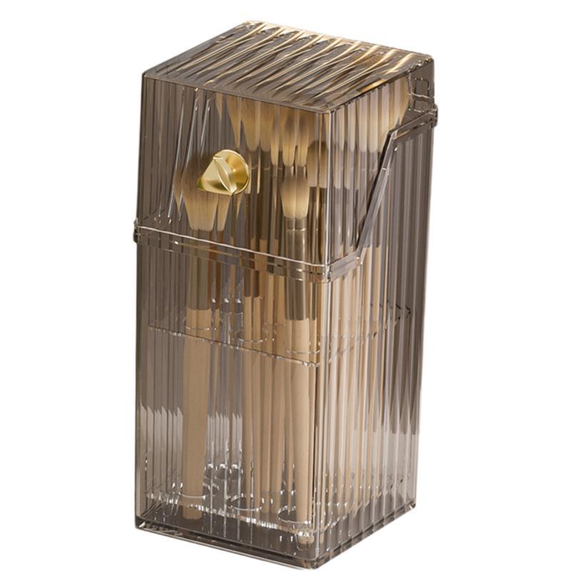 Dust-proof Makeup Brush Storage Pen Holder Eyebrow Pencil Organizer with Cover Pearl Light Luxury Dressing Table Home Decoration