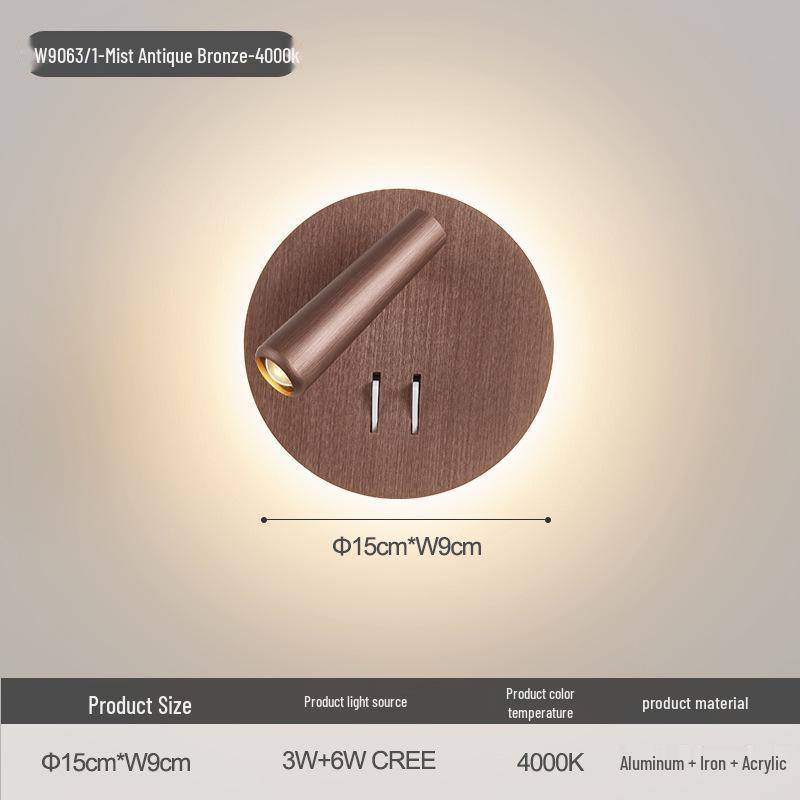 Rotatable Nordic Minimalist Wall Lamp - Eye-Protection Reading Light for Bedroom & Study