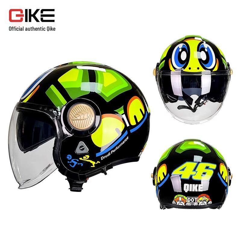 Men's Retro Motorcycle Helmet, 3C Certified, All-Season, Autumn/Winter, Half Helmet for Electric Vehicles