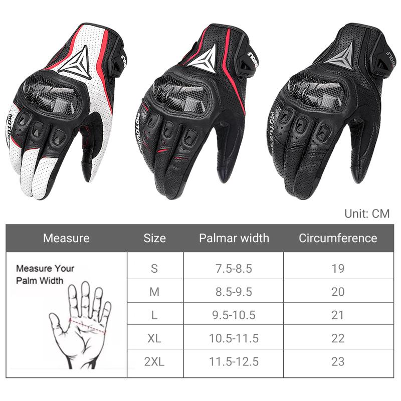 Motorcycle Gloves Men's Leather Gloves Wear-resistant Scratch Resistant Breathable Off-road Gloves Anti Slip Riding Equipment