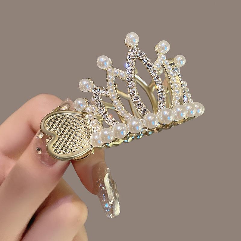 Vintage Pearl High Ponytail Clip - Anti-Sag Geometric Hairpin Holder