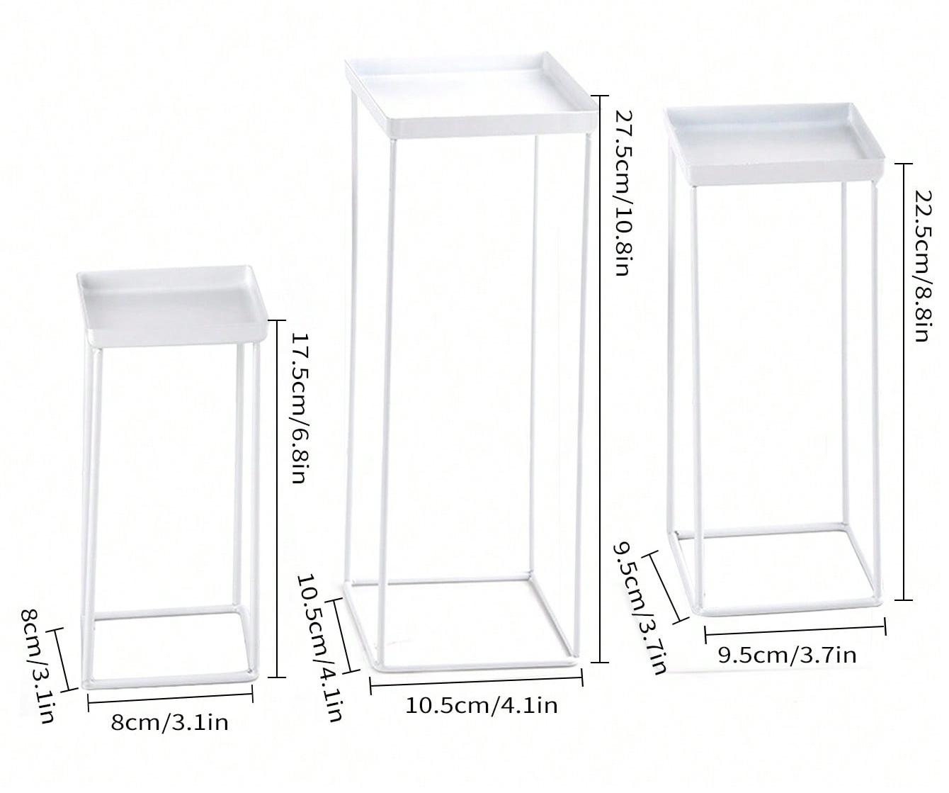 

Leeseph Мини Поднос для сервировки Набор из 3 Подставок для кексов Металлические Подставки/Подставки для демонстрации еды Прямоугольное Поднос для сервировки Металлический Поднос