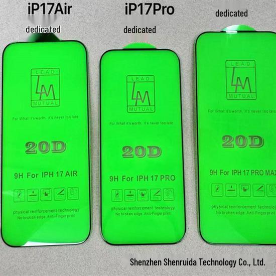 Apple iPhone 17 Pro Max 20D Tempered Glass Screen Protector, Full Coverage, Air Precision