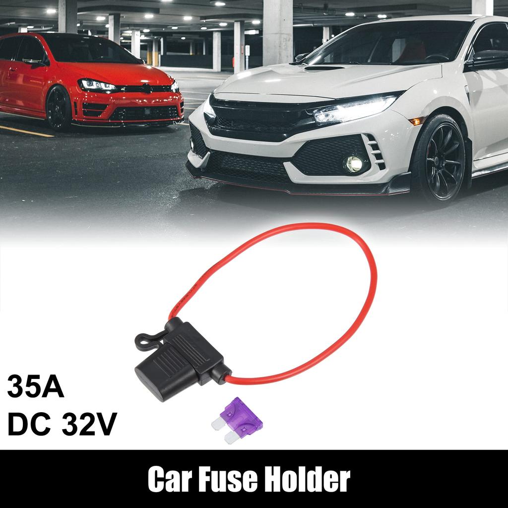 uxcell DC 32V 14 Gauge Car Inline ATC Style Inline Fuse Holder with 35A Fuse 2 Sets