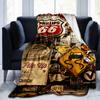 1PC Highway 66 Pattern Blanket, All Season Lightweight Home Office Outdoor Nap Multifunctional Blanket