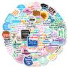 10/30/56pcs Motivational Jesus Phrase Graffiti Stickers Bible Verse Faith Decals Waterproof Graffiti Stationery Diary Sticker