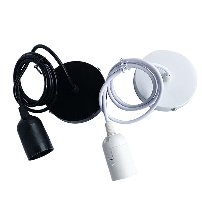 E27 Hängelampenfassung mit 0,5/0,8/1/1,2/1,5/2M Hängekabel Deckenlampensockel für Haushaltshänge-Pendelleuchte Kronleuchter