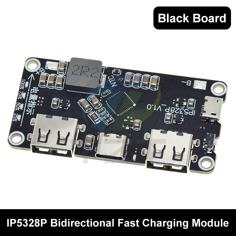 Power Bank Module – 3.7V to 5V/9V/12V Boost, IP5328P Bidirectional Fast Charging