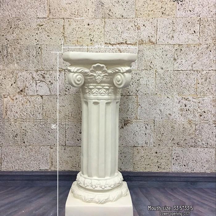 Wedding Gold Roman Column Flower Stand – European Stripe Trophy Fiberglass Décor