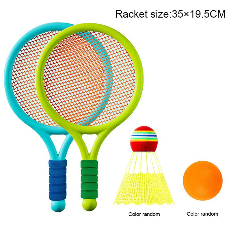 Kids Badminton Rackets Set Lightweight Children Tennis Badminton Toy Children Tennis Racquets With Balls For Family Game