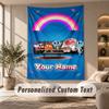 Amazing World of Gumball Tapestry, Personalized Custom Text, Wall Hanging Tapestry For Living Room Home Wall Decor