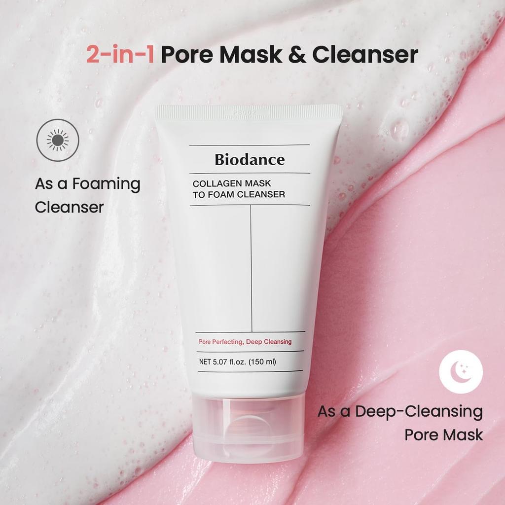 Biodance Collagen Cleansing Duo:Foam Cleanser & Cleansing Oil Set