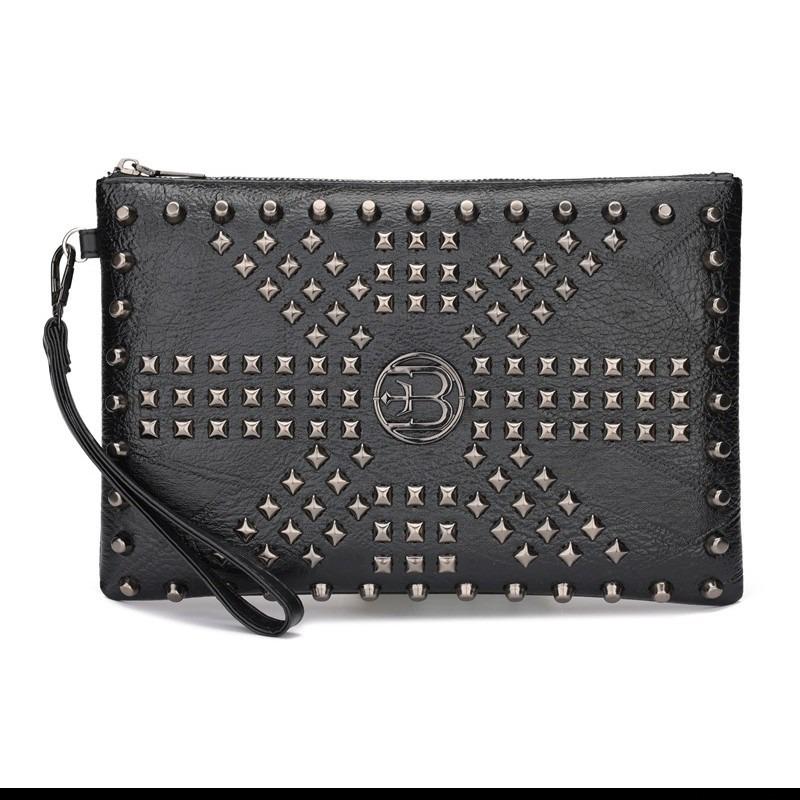 Herren- und Damen-Clutch-Taschen, neue Nietentaschen, Retro-Geldbörsen, Nietentaschen, Handgelenktaschen.