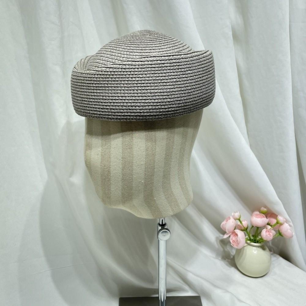 Elegante Berretto in Paglia a Goccia Vintage Cappello da Sole Nuovo Cappello da Assistente di Volo Abbigliamento Estivo
