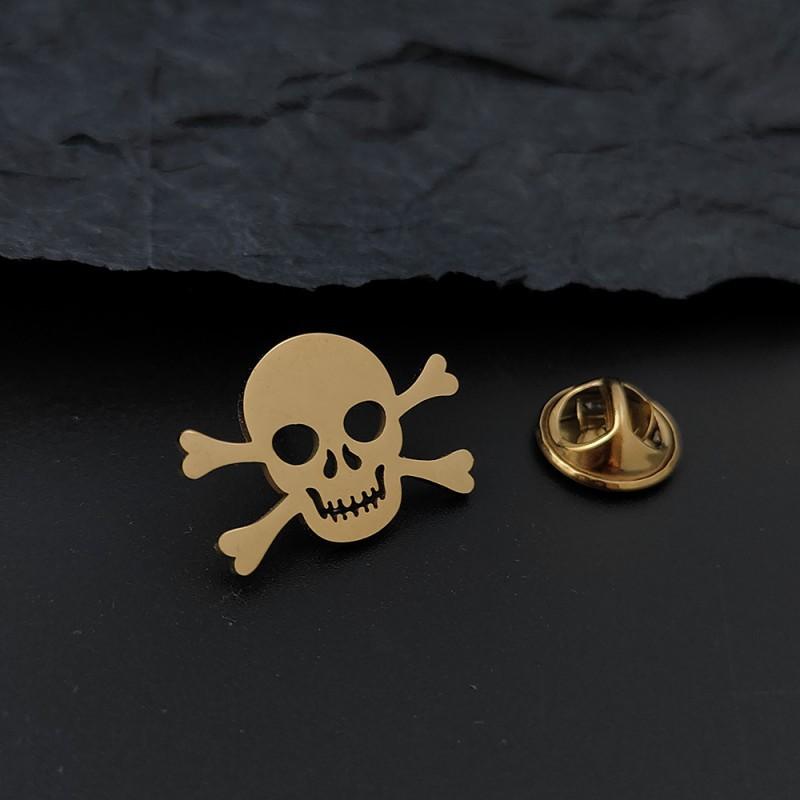 European American Style Halloween Skull Men s Brooch Cufflinks Suit Dress Accessories Personalized Versatile 14k