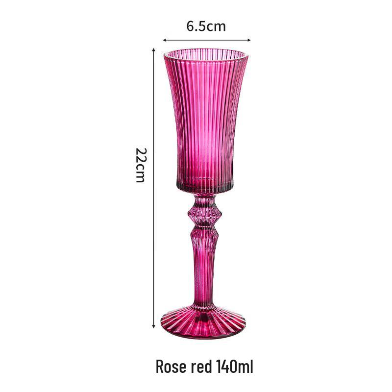 LISM Striped Stemmed Glass