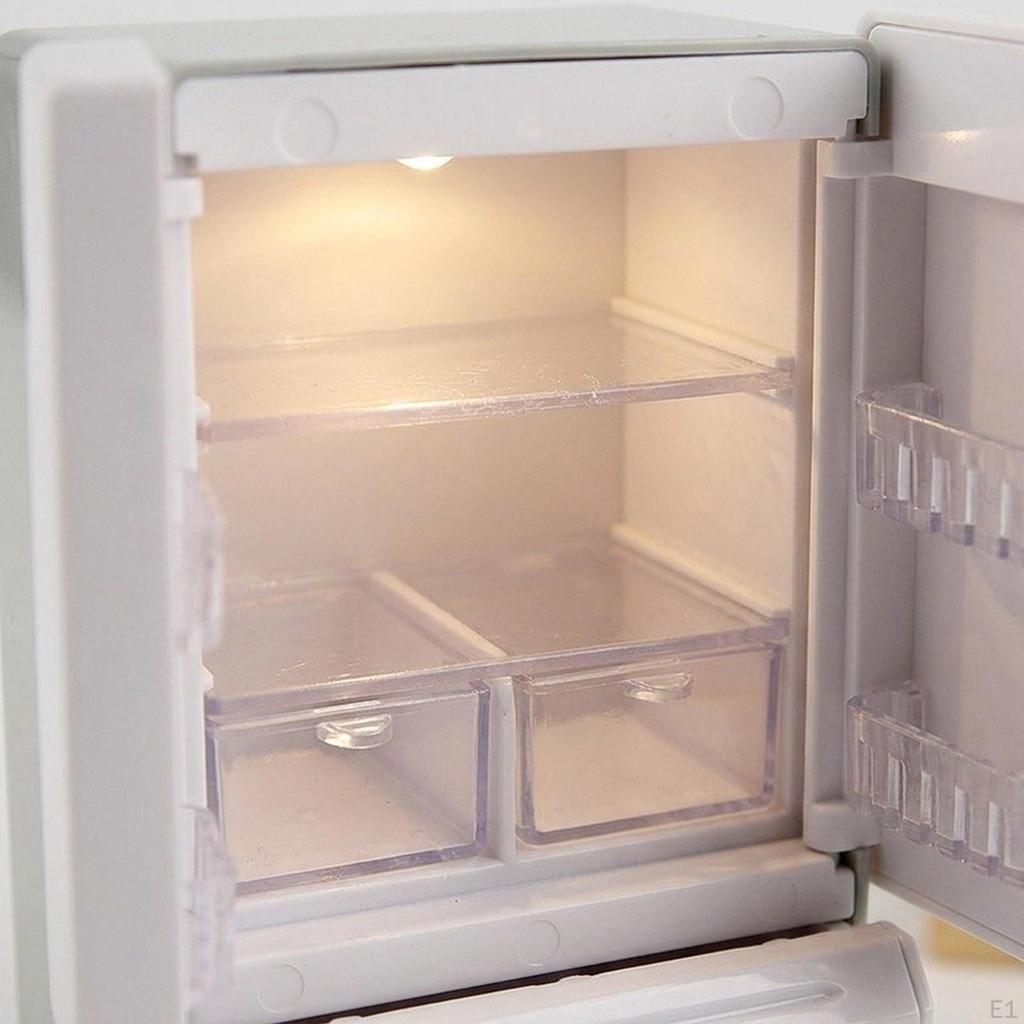 Kitchen Fridge Freezer, Mini Model Scenery Supplies, Simulation Refrigerator for Living Room, Home,
