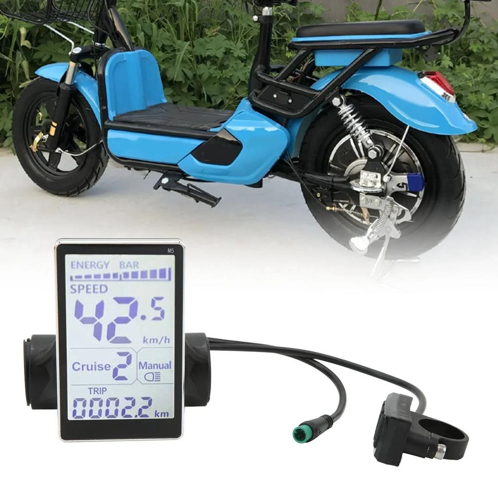 Electric LCD Display 24V 36V 48V 60V 5 Pin Waterproof Scooter LCD Panel Screen for 31.8mm 22.2mm Handlebars
