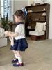 Large Summer College Style Short Sleeve Skirt Set for Girls - New Arrivals, Children's Wear
