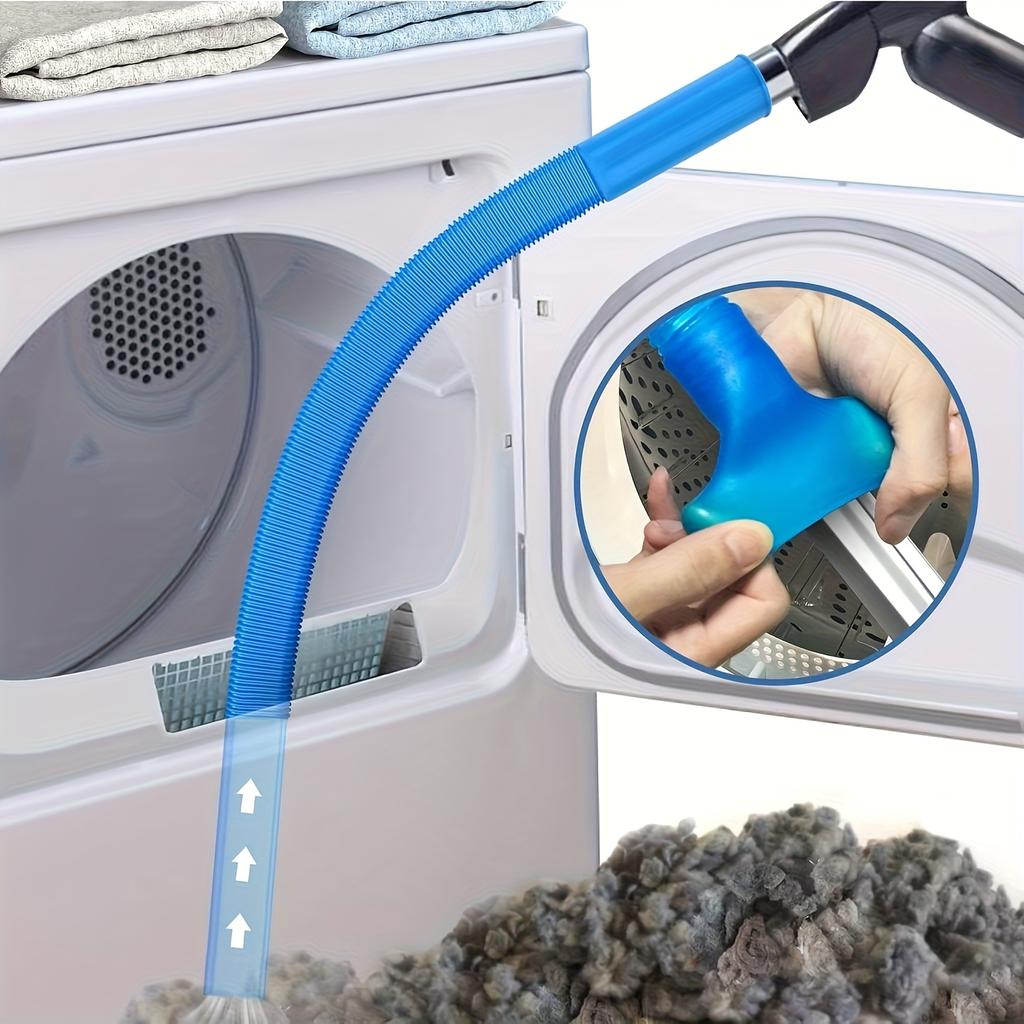 Acessório de Mangueira de Drenagem Reutilizável para Máquina de Lavar Adaptador de Vácuo Flexível Textura de Plástico para Limpeza de Espaço de Ventilação de Secadora