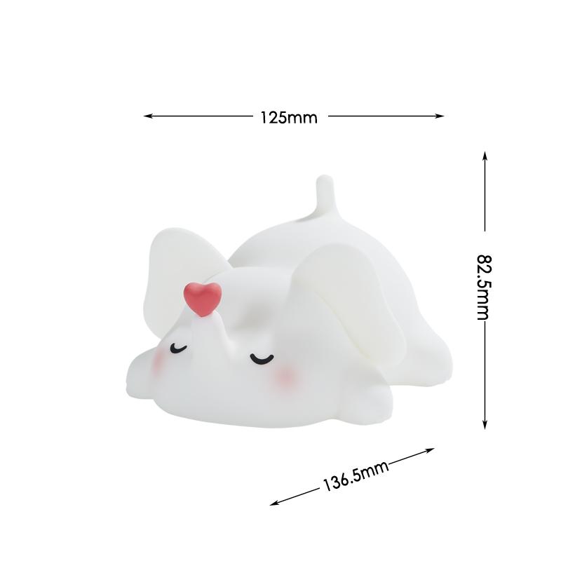 Elephant Cute Led Night Light Rechargeable Novelty Animal Table Lamp for Nursery Baby Room Bedroom Decor Kids Gift Dimmable
