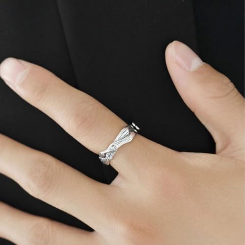 Auriselle Viking Ring for Men Adjustable Branch Pattern Open Ring Retro Punk Gothic Jewelry Unisex Vintage Party Birthday Christmas Gift