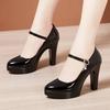 8 10 13cm Small Size 32-43 Elegant Thick Bottom Platform Pumps Women 2025 Fall Block High Heels Shoes Dress Model Office Party