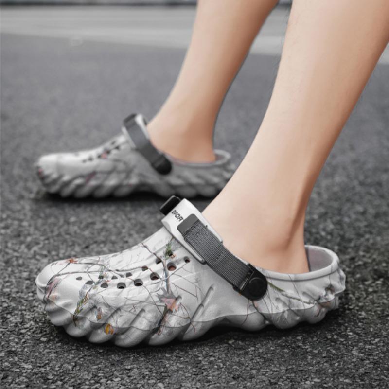 Large Size Men's Casual Shoes for Outdoor Wear, Toe Caps, Slippers, Outdoor Men's Beach Shoes