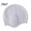 Comfortable Swim Cap Adults Silicone Swimming Cap, Waterproof Non-slip Elastic Pool Hat, Men Solid Color Women Ear Protection Bathing for Short