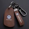 For VOLKSWAGEN VW Leather Car Remote Key Case Cover Protection Holder Shell Fob For VW Volkswagen Golf 7 MK7 Tiguan MK2 Auto Key