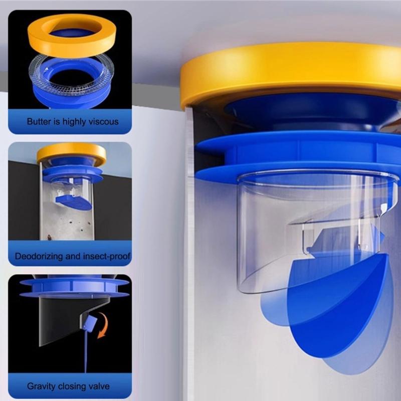 Toilet Flange Sealing Rings Toilet Bowl Gasket Flange Rings with Backflow Prevention Valves Bathroom Parts Easily Use