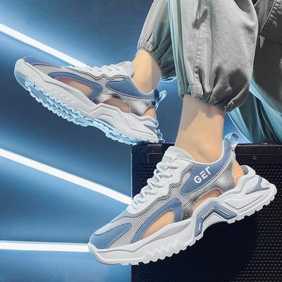Sandals for Men 2025 Summer New Breathable Hollow Mesh Beach Shoes for Teenagers Casual Sports Shoes