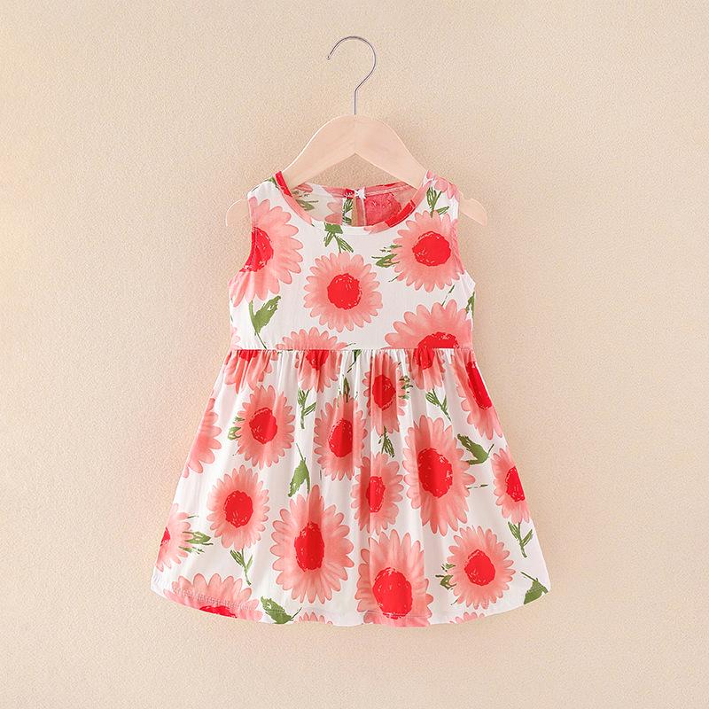

Girls Cotton & Rayon Summer Beach Dress - Breathable, Lightweight for Small & Medium Children 90 cm