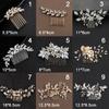 Romantic Hair Jewelry Pearl Leaves Tiara Headpiece Hair Combs Bridal Clips Flower Hair Pin
