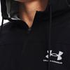 Under Armour Letter Logo Print Breathable Hooded Windbreaker Men Outerwear Black 1361621-003