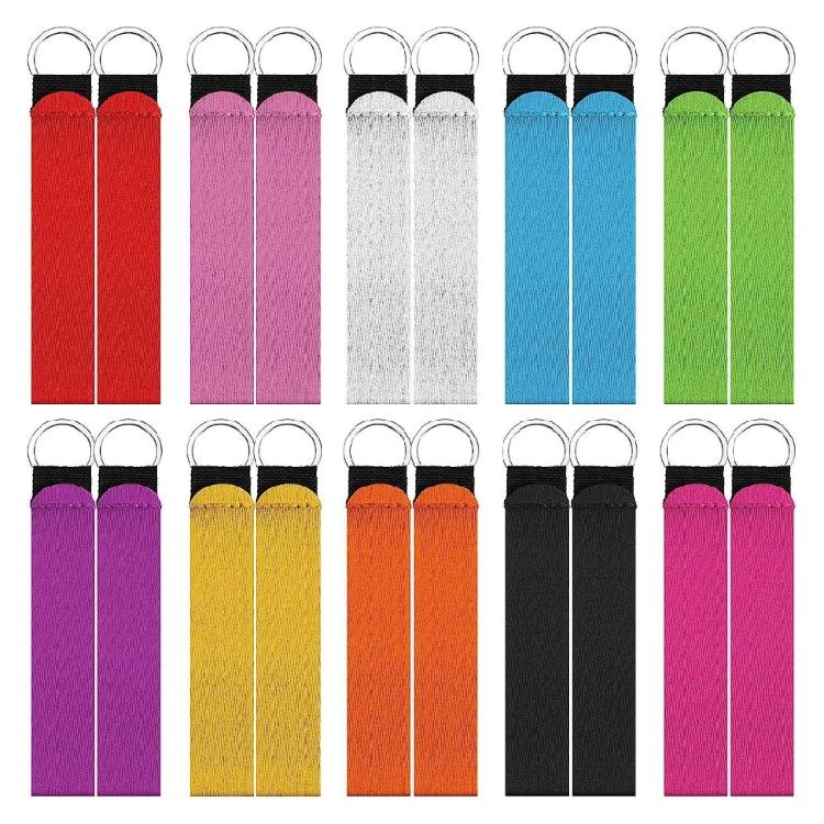 

20 Pieces Keychain Lanyard for Girls Women Colorful Hand Wrist for Keys Wallets 1