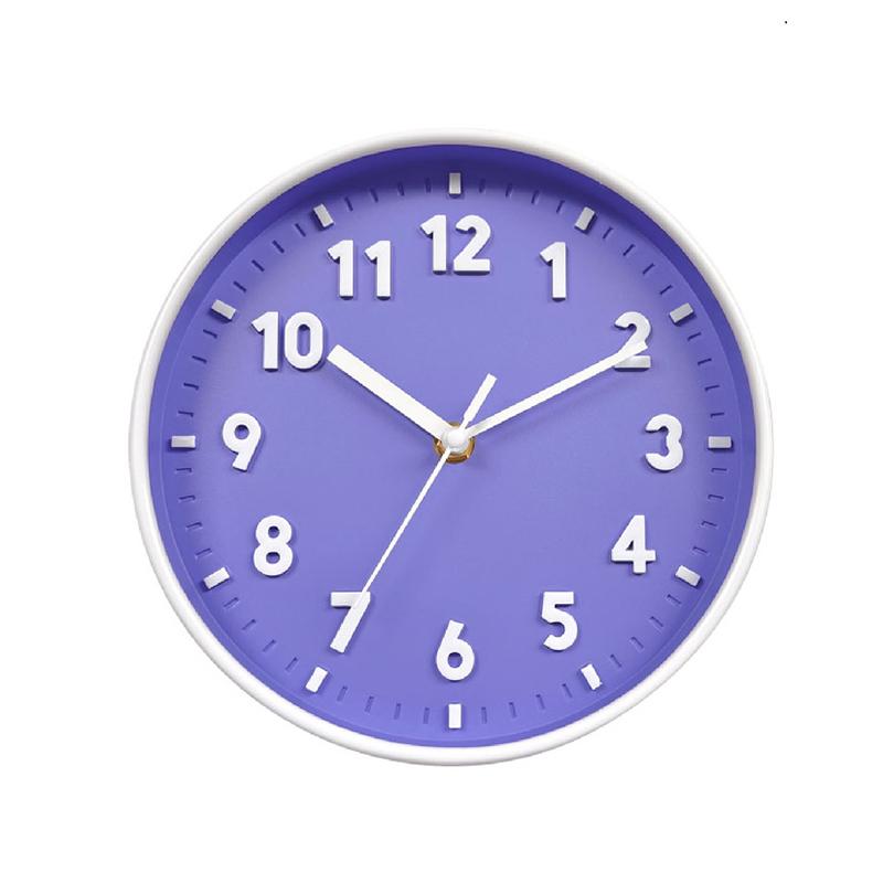 8 Inch Battery Operated Wall Clock Silent Digital Non Ticking Quiet Modern Bedroom Living Room