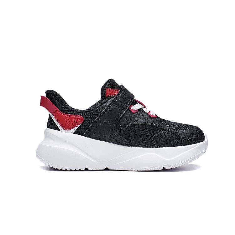 Li Ning Kids Shock Absorbing Wear Resistant Low Top Running Shoes Kids Running Shoes Black YKNT084-1